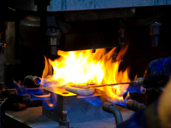 Die Schmiedstätte eines Karabiners.