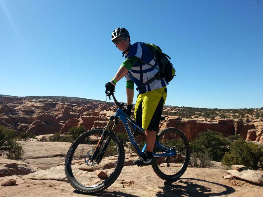 Markus mit dem Pivot Mach 6 in Moab