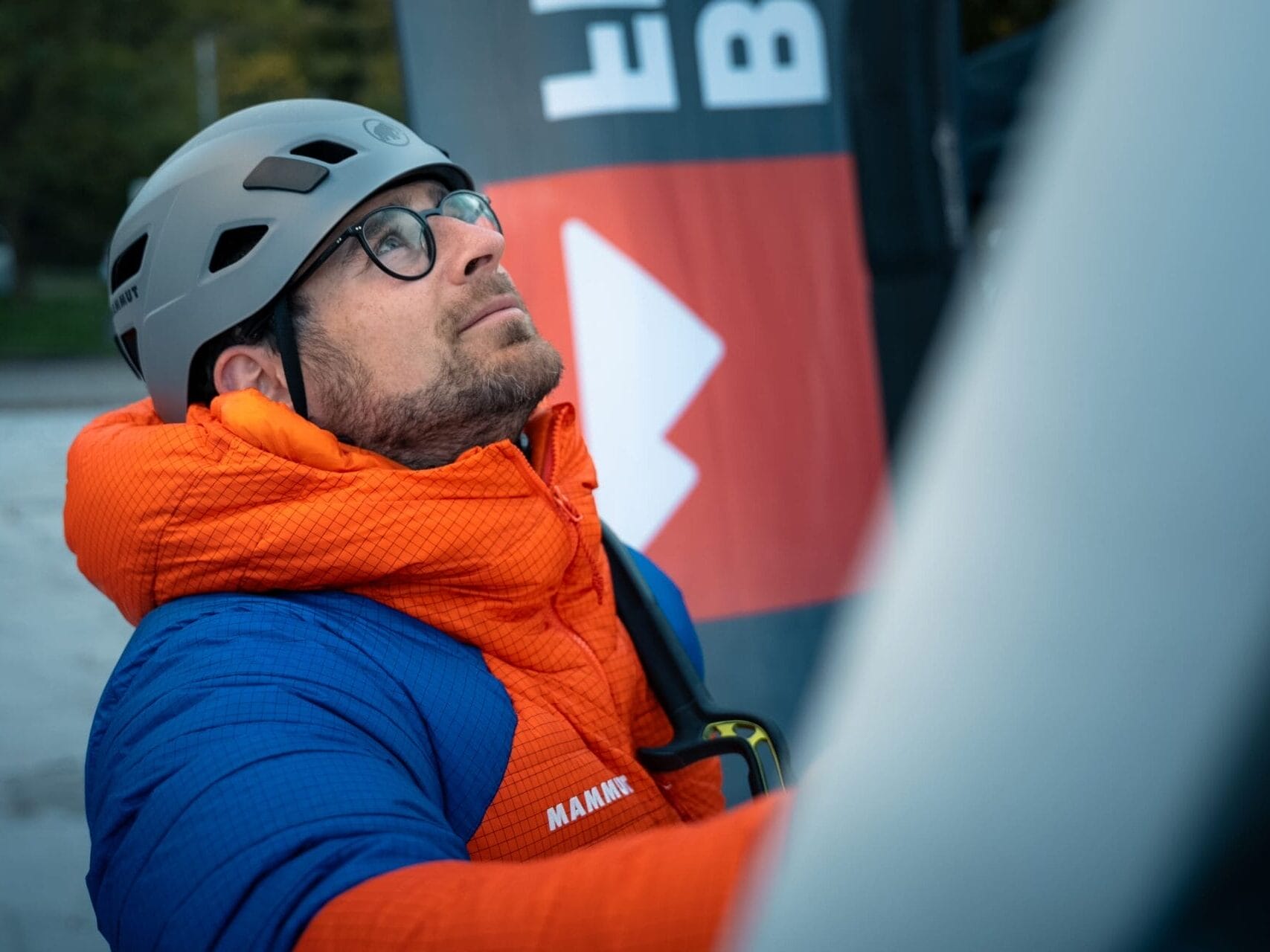 Bergfreund Carlos in Mammut Daunenjacke.